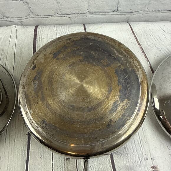 3-pc Saucepan Double Boiler Revere Ware 2 Qt Stainless Tri...